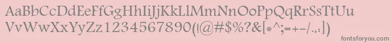 フォントMoNawel – ピンクの背景に灰色の文字
