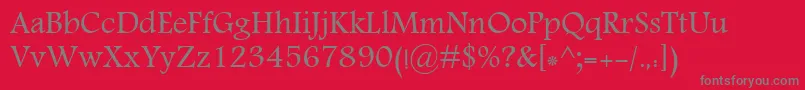 フォントMoNawel – 赤い背景に灰色の文字