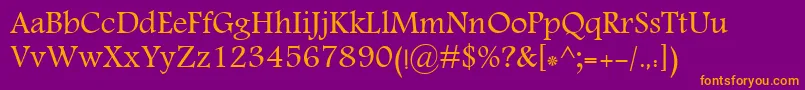 MoNawel Font – Orange Fonts on Purple Background