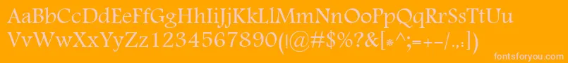 MoNawel Font – Pink Fonts on Orange Background