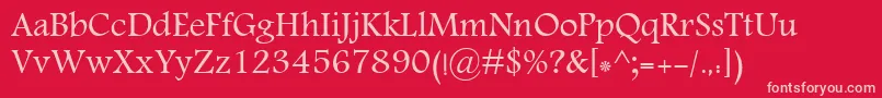 MoNawel Font – Pink Fonts on Red Background