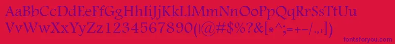 MoNawel-fontti – violetit fontit punaisella taustalla