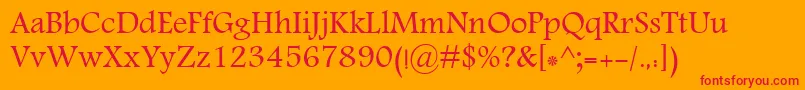 MoNawel Font – Red Fonts on Orange Background