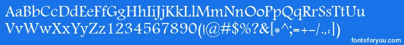 フォントMoNawel – 青い背景に白い文字