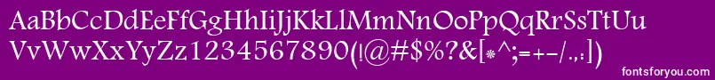 MoNawel-fontti – valkoiset fontit violetilla taustalla