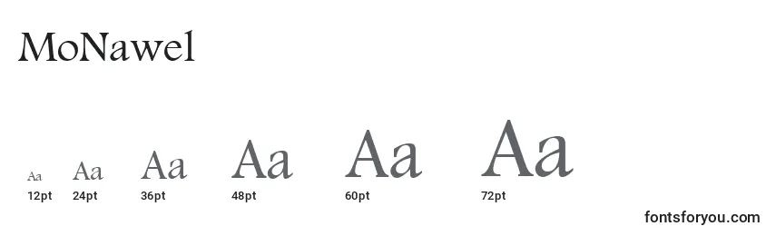 MoNawel Font Sizes