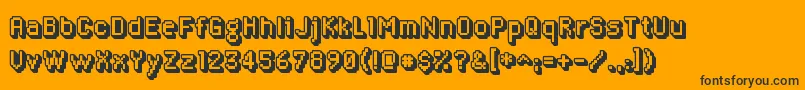 AlgolixRegular Font – Black Fonts on Orange Background