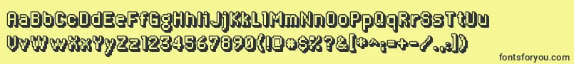 AlgolixRegular Font – Black Fonts on Yellow Background