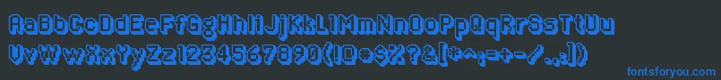 AlgolixRegular Font – Blue Fonts on Black Background