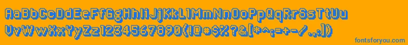 AlgolixRegular Font – Blue Fonts on Orange Background