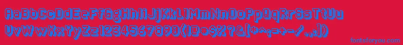 AlgolixRegular Font – Blue Fonts on Red Background