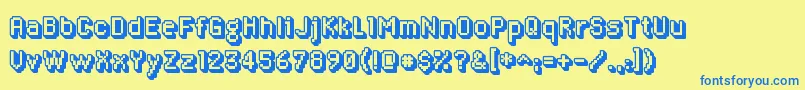 AlgolixRegular Font – Blue Fonts on Yellow Background