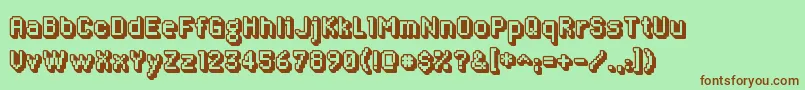 AlgolixRegular Font – Brown Fonts on Green Background