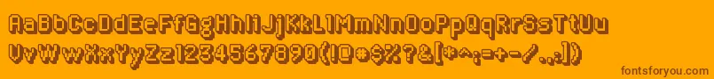 AlgolixRegular Font – Brown Fonts on Orange Background