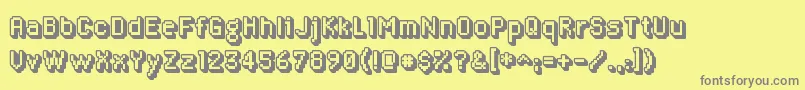 AlgolixRegular Font – Gray Fonts on Yellow Background