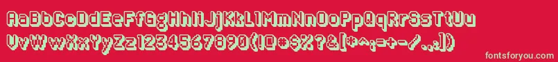 AlgolixRegular Font – Green Fonts on Red Background