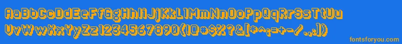 AlgolixRegular Font – Orange Fonts on Blue Background