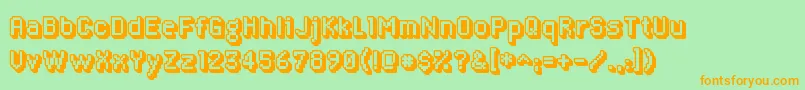 AlgolixRegular Font – Orange Fonts on Green Background