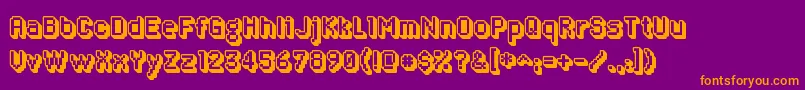 AlgolixRegular Font – Orange Fonts on Purple Background