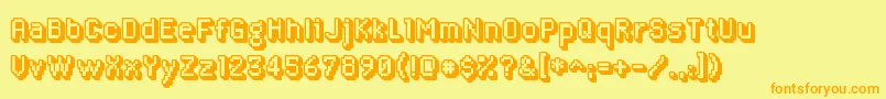 AlgolixRegular Font – Orange Fonts on Yellow Background