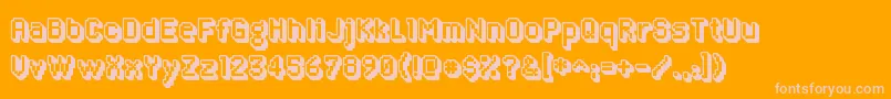 AlgolixRegular Font – Pink Fonts on Orange Background