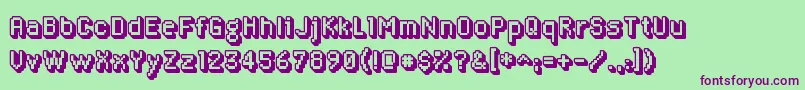 AlgolixRegular Font – Purple Fonts on Green Background