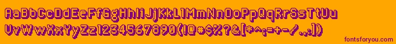 AlgolixRegular Font – Purple Fonts on Orange Background