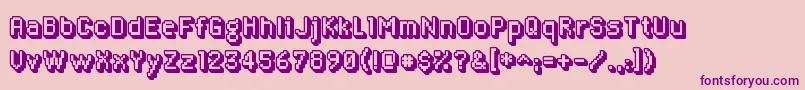 AlgolixRegular Font – Purple Fonts on Pink Background