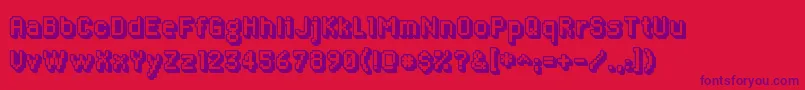 AlgolixRegular Font – Purple Fonts on Red Background