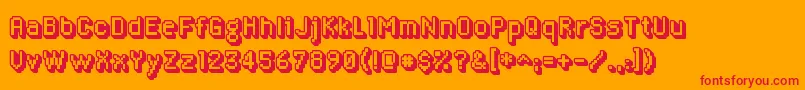 AlgolixRegular Font – Red Fonts on Orange Background