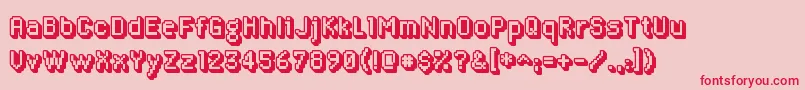 AlgolixRegular Font – Red Fonts on Pink Background