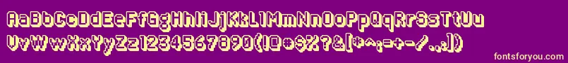 AlgolixRegular Font – Yellow Fonts on Purple Background