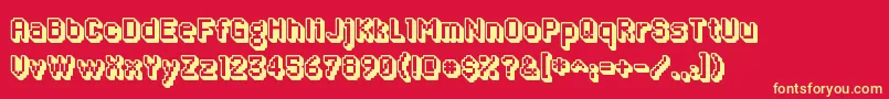 AlgolixRegular Font – Yellow Fonts on Red Background