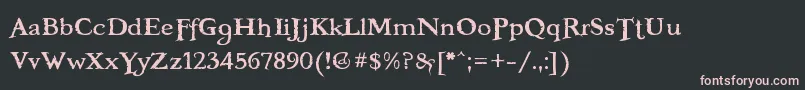 Шрифт BooterFiveZero – розовые шрифты на чёрном фоне