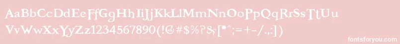 BooterFiveZero Font – White Fonts on Pink Background