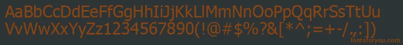 フォントTahoma0 – 黒い背景に茶色のフォント