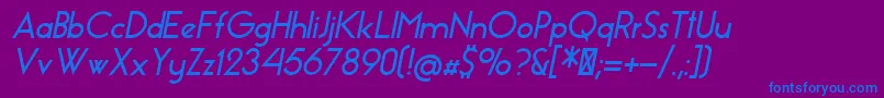 EssenceSansBoldItalic Font – Blue Fonts on Purple Background