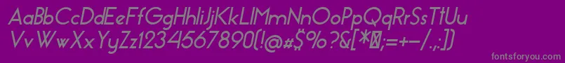 EssenceSansBoldItalic-Schriftart – Graue Schriften auf violettem Hintergrund