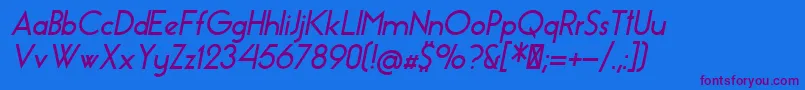 EssenceSansBoldItalic Font – Purple Fonts on Blue Background
