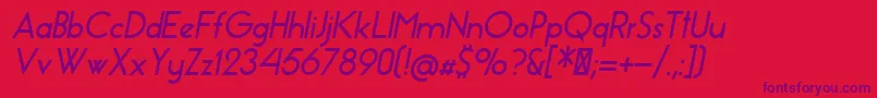 EssenceSansBoldItalic Font – Purple Fonts on Red Background