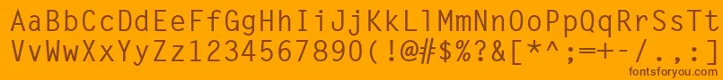 LetterGothicLtBold Font – Brown Fonts on Orange Background