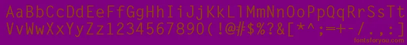 LetterGothicLtBold Font – Brown Fonts on Purple Background