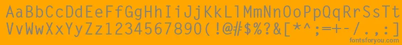 En savoir plus sur la police LetterGothicLtBold Police LetterGothicLtBold – polices grises sur fond orange