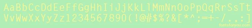 LetterGothicLtBold Font – Yellow Fonts on Green Background