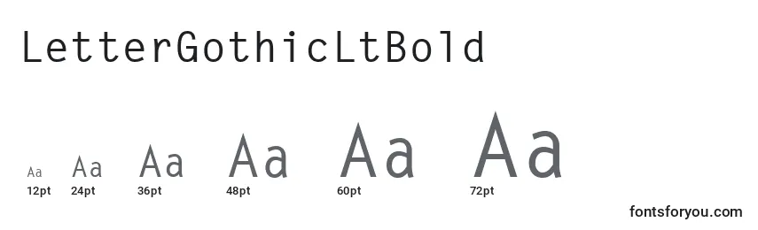 Размеры шрифта LetterGothicLtBold