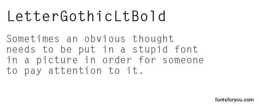 LetterGothicLtBold Font