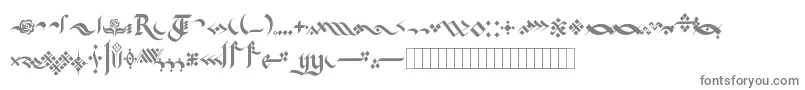 フォントKingthingsFlourishes – 白い背景に灰色の文字