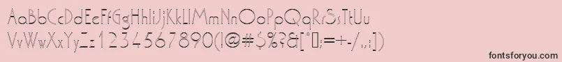 フォントWashingtondextligou1 – ピンクの背景に黒い文字