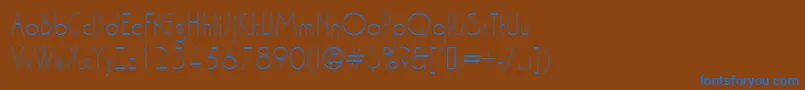 Washingtondextligou1-Schriftart – Blaue Schriften auf braunem Hintergrund