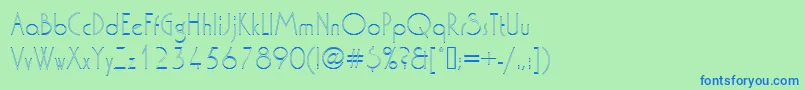 Washingtondextligou1-fontti – siniset fontit vihreällä taustalla